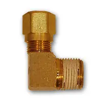 Midland Metal NT69-106VS NAB Male Elbow, MAF AIR BRAKE, 5/8x3/8 Nab Elbow W/Rts, MAF/USA Brass Fittings Final Sale