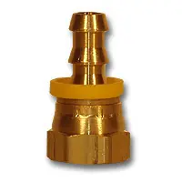 Authentic Midland Metal 29PO5-55 Push-On SAE/JIC Dual 45 Deg/37 Deg Female Swivel, MAF/USA HOSE BARB, 5/16 Hid x 5/16 Ffl Dual Seat, MAF/USA Brass Fittings