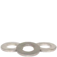 Next Day Delivery 1/4" SAE Flat Washers, Zinc Cr+3, Medium Carbon Steel, Thru-Hardened, Made in USA, Qty 100