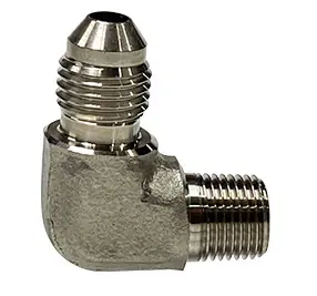 Special Offer Stainless Adapters SS2501-08-08 90 deg Elbow, 1/2 in 37 deg JIC Male Flared x 1/2 in MNPT, Stainless Steel