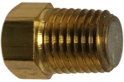 Clearance Midland Metal 10605 Fusible Pipe Plug, 1/8 in SAE 45 deg Flared, Brass