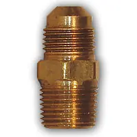 One Day Deal Mid-America Fittings 248X12 Half Union Adapter, 3/4 in SAE 45 deg Male Flared x 1/2 in MPT, Brass