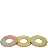 Limited Offer 1/2" USS Flat Washers, Zinc-Yellow Cr+6, Medium Carbon Steel, Thru-Hardened (Import), Qty 50