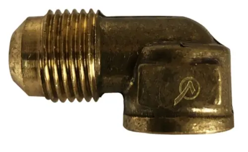 AMC 704050-0812 90 deg Elbow, 1/2 in 45 deg Female Flared x 3/4 in FIP, Brass Buy Direct