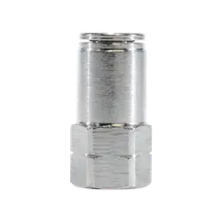 Fresh Stock Midland Metal 20034NIC Adapter with Nickel Collet, 1/4 in Push to Connect x 1/8 in FPT, Brass, Nickel-Plated
