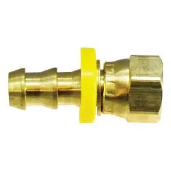 New Arrival Midland Metal 308-1616 Female 37 Deg JIC Flare Swivel, Push On Hose Barb, 1 x 1 Grip-On Hb To Jic Fem, Swvl, Brass Fittings