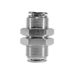 Midland Metal 20124NIC Bulkhead Union with Collet, 1/8 in Push to Connect x 1/8 in Push to Connect, Stainless Steel Best Seller