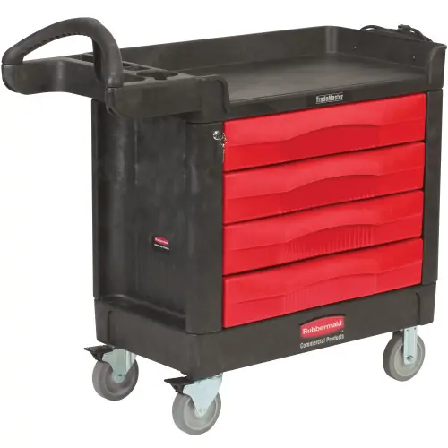 RUBBERMAID Trade Cart/Service Bench,Black,500 lb. FG451388BLA Brand New