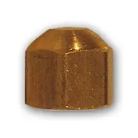 Mid-America Fittings 2139X4 Cap, 1/4 in SAE 45 deg Female Flared, Brass Next Day Delivery