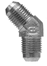 Genuine Midland Metal 25046 45 deg Union Elbow, 3/8 in 37 deg JIC Flared x 3/8 in 37 deg JIC Flared, Steel