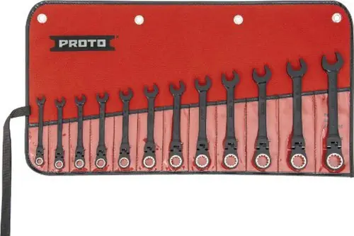 Secure Checkout Proto JSCVMF-12S 12 Pc Combo Lock Flex-Head Ratchet Wrench Metric (1 ST)