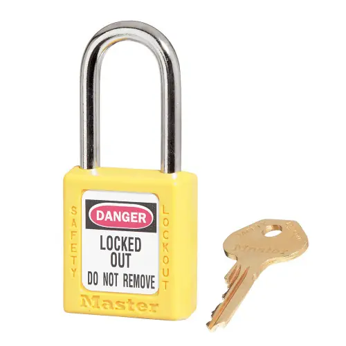 Master Lock 410YLW Yellow Plastic Safety Padlock Keyed Differently (6 EA) Weekend Sale