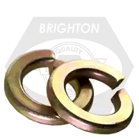 5/16" Regular Split Lock Washers, Zinc-Yellow Cr+6, Alloy Steel, Thru-Hardened, Qty 100 Discount