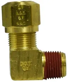 Midland Metal 38096 90 deg Elbow, 3/16 in Push-In Tube x 1/4 in MNPTF, Brass Seasonal Sale