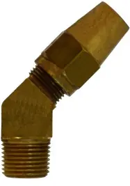 Buy Today Midland Metal 38287 45 deg Elbow, 1/4 in Tube OD x 1/8 in MIP, Brass