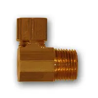 Midland Metal 269X4X4 MAF/USA COMP Male Elbow, MAF/USA COMPRESSION, 1/4 Od x 1/4 Mpt 90 Elbow Sae, MAF/USA Brass Fittings Today Only