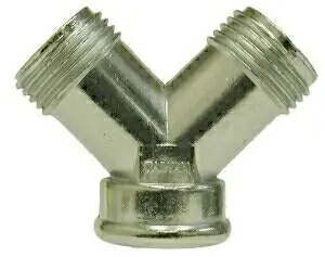 Clearance Midland Metal 30624 Wye, 3/4 in FGH x 3/4 in MGH x 3/4 in MGH, Nickel-Plated