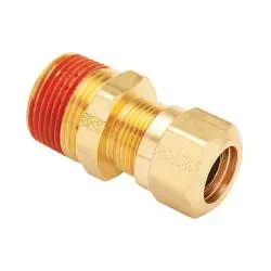 Hassle-Free Returns Midland Metal NT68-62VS NAB Male Adapter, MAF AIR BRAKE, 3/8x1/8 Nab Connector W/Rts, MAF/USA Brass Fittings