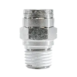 Midland Metal 20059NIC Adapter with Nickel Collet, 3/8 in Push to Connect x 3/8 in MPT, Brass, Nickel-Plated Hot Deal