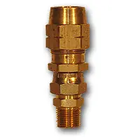 Midland Metal HE68S-64 Hose End - Swivel Connector, MAF AIR BRAKE, 3/8x1/4 He Connector W/ Adaptr, MAF/USA Brass Fittings Professional Grade