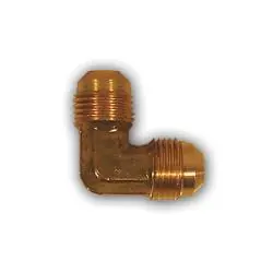 Mid-America Fittings 255X8 90 deg Barstock Elbow, 1/2 in SAE 45 deg Male Flared x 1/2 in SAE 45 deg Male Flared, Brass Latest