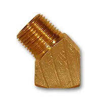 Popular Mid-America Fittings LF124-2 45 deg Street Elbow, 1/8 in FPT x 1/8 in MPT, Brass