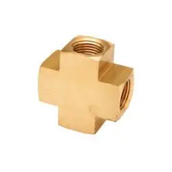 Midland Metal 23950X6 MAF/USA Cross, MAF/USA PIPE, 3/8Fpt Ca360 B/Stk Cross Sae, MAF/USA Brass Fittings Fast Shipping