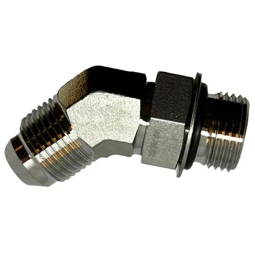 Limited Time Midland Metal SS6802-08-08 45 deg Elbow, 1/2 in 37 deg JIC Male Flared x 1/2 in Male ORB, Stainless Steel