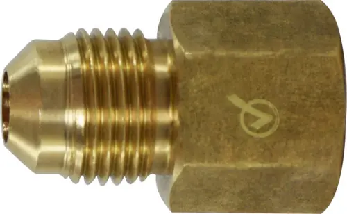 AMC 704046-0408 Adapter, 1/4 in SAE 45 deg Male Flared x 1/2 in FIP, Brass Top Pick