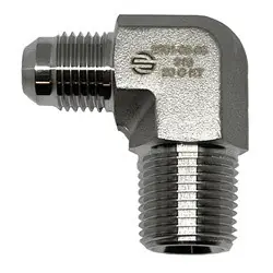Stainless Adapters SS2501-04-06 90 deg Elbow, 1/4 in 37 deg JIC Male Flared x 3/8 in MNPT, Stainless Steel Shop Now