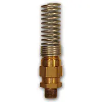 Certified Midland Metal HE68G-86 Hose End - Connector with Spring, MAF AIR BRAKE, 1/2He x 3/8Mpt Hose End Male, MAF/USA Brass Fittings