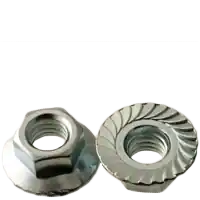 Fresh Stock 10-32 Hex Flange Nuts, Serrated, Case Hardened, Zinc Cr+3, Fine (UNF), Qty 100