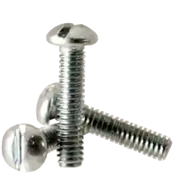 8-32 x 7/8" Machine Screws, Slotted Round Head, Zinc Cr+3, Full Thread, Qty 100 Fast Shipping