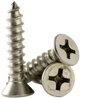 Price Cut 8 x 3" Self-Tapping Screws, Phillips Flat Head, Type A, 18-8 Stainless Steel, Full Thread, Qty 200