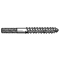 1/4"-20 x 2" Hanger Bolts, Zinc Cr+3, Qty 100 Special Discount