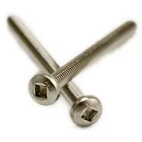 Place Order 4-40 x 1/2" Machine Screws, Square Drive Pan Head, 18-8 Stainless Steel A2, Full Thread, Qty 1000