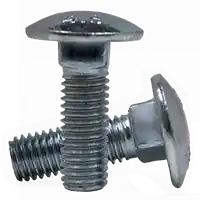 M8-1.25 x 20 mm Carriage Bolts, Metric Class 4.6, Zinc Cr+3, Full Thread, Coarse (UNC), DIN 603, Qty 60 Next Day Delivery