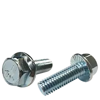 3/8"-16 x 3/4" Flange Screws, Serrated, Hex Head, Grade 5, Zinc Cr+3, Full Thread, Qty 100 Buy Online