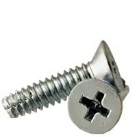 6-32 x 1/4" Thread-Cutting Screws, Slotted Indent Hex Washer Head HWH Type F, Zinc Cr+3, Full Thread, Qty 100 Fan Favorite