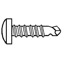 Brand New 10-16 x 5/8" Self-Drilling Screws, Indent Hex Washer Head HWH, TEKS/2, Zinc Cr+3, Qty 100