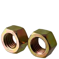 Deal 1 1/2"-6 Finished Hex Nuts, Zinc-Yellow Cr+6, Grade 8, Coarse (UNC), Medium Carbon Steel, Qty 10