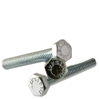 Latest 3/8"-16 x 4" Hex Tap Bolts, Grade 5, Zinc Cr+3, Full Thread, Medium Carbon Steel, Qty 20