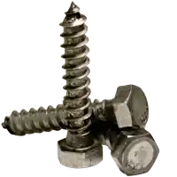 While Supplies Last 1/4"-10 x 2" Hex Lag Screws, Plain Finish, Low Carbon Steel, Qty 50