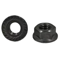 Get Yours M20-2.50 Hex Flange Nuts, Serrated, Metric Class 8, Plain Finish, Coarse (UNC), DIN 6923, Qty 25