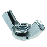 1/4"-20 Wing Nuts, Light Series Type A, Cold Forged, Zinc Cr+3, Coarse (UNC), Low Carbon Steel, Qty 100 Last Chance