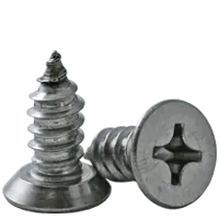 Top Pick 6-20 x 1/4" Self-Tapping Screws, Undercut Phillips Flat Head, Type AB, 18-8 Stainless Steel, Full Thread, Qty 1000