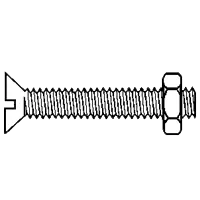 Special Offer 3/8"-16 x 1 1/4" Stove Bolts w/ Machine Screw Nut, Slotted Round Head, Zinc Cr+3, Qty 100