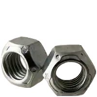 Save Now 1"-8 Hex Lock Nuts, All Metal, Grade C, Zinc & Wax Cr+3, Medium Carbon Steel, Qty 25