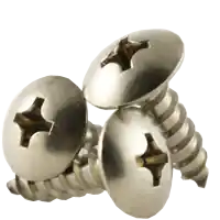Genuine 8 x 3" Self-Tapping Screws, Phillips Truss Head, Type A, 18-8 Stainless Steel, Full Thread, Qty 200