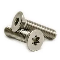 10-32 x 3/8" Machine Screws, Torx Drive Flat Head, T20 Drive 6-Lobe, 18-8 Stainless Steel A2, Full Thread, Qty 1000 Next Day Delivery